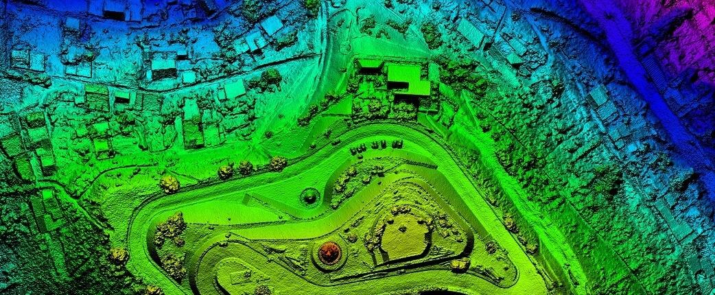 Map using aerial photogrammetry.